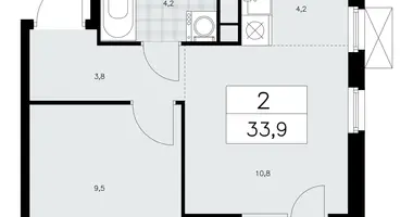 Appartement 2 chambres dans Kommunarka, Russie