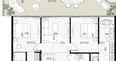 2 room apartment in Ras al-Khaimah, United Arab Emirates
