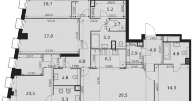 5 room apartment in Moscow, Russia