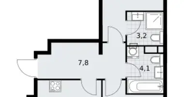 Apartamento 3 habitaciones en Vnukovo, Rusia