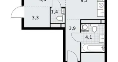 3 room apartment in Vnukovo, Russia
