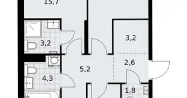 Mieszkanie 3 pokoi w Kommunarka, Rosja