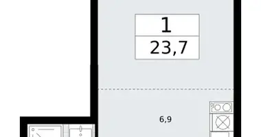 Mieszkanie 1 pokój w Wnukowo, Rosja
