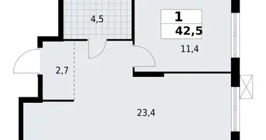 Wohnung 1 zimmer in Krasnoje Selo, Russland