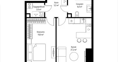 Квартира 1 комната в Москва, Россия