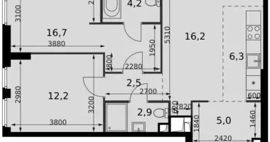 Appartement 3 chambres dans Moscou, Russie