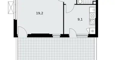 Apartamento 2 habitaciones en Kommunarka, Rusia