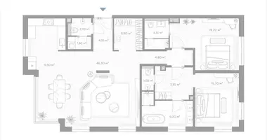 Apartamento 2 habitaciones en Moscú, Rusia