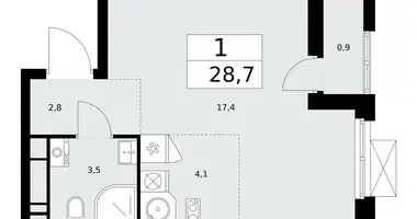 Mieszkanie 1 pokój w Kommunarka, Rosja