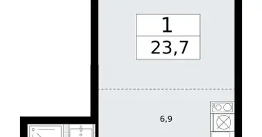 Apartamento 1 habitación en Vnukovo, Rusia