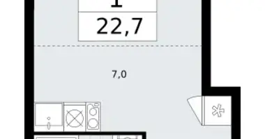 Mieszkanie 1 pokój w Wnukowo, Rosja