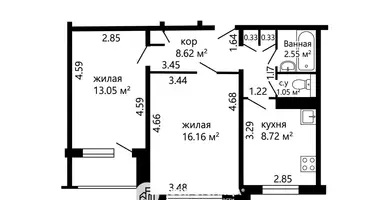 2 bedroom apartment in Minsk, Belarus