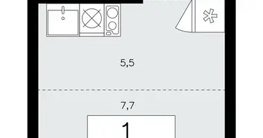 1 room apartment in Kommunarka, Russia