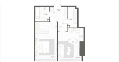 1 room apartment in Russia