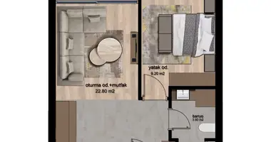 Appartement 2 chambres dans Mezitli, Turquie