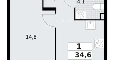 Mieszkanie 1 pokój w Krasnoye Selo, Rosja