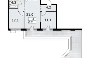 Appartement 3 chambres dans Vnoukovo, Russie