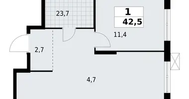 1 room apartment in Krasnoye Selo, Russia