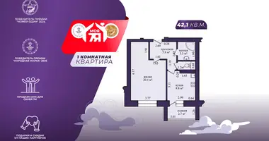Wohnung 1 zimmer in Ljasny, Belarus