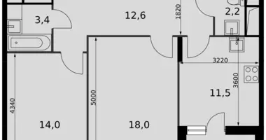 2 room apartment in Razvilka, Russia