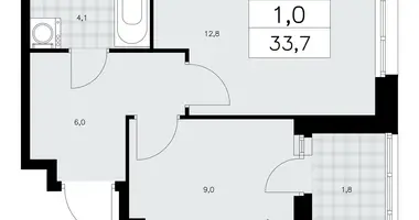 1 room apartment in Kommunarka, Russia