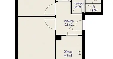 Appartement 3 chambres dans Minsk, Bélarus