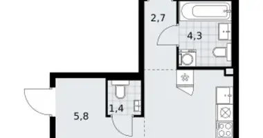 Квартира 2 комнаты в район Троицк, Россия