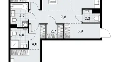 Appartement 3 chambres dans Kommunarka, Russie