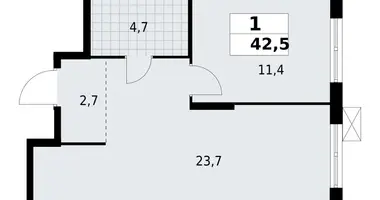1 room apartment in Lagolovskoe selskoe poselenie, Russia