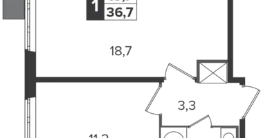 Mieszkanie 1 pokój w Leninsky District, Rosja