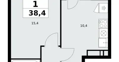 1 room apartment in Kommunarka, Russia