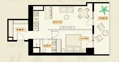 1 bedroom apartment in Tbilisi, Georgia