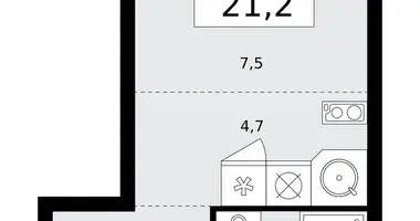 Apartamento 1 habitación en Kommunarka, Rusia