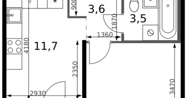 Wohnung 1 zimmer in Leninsky District, Russland