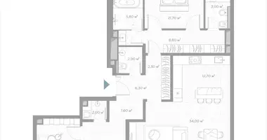 Apartamento 1 habitación en Moscú, Rusia