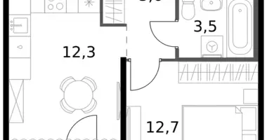 Apartamento 1 habitación en Leninsky District, Rusia