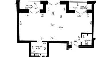 Appartement 2 chambres dans Minsk, Bélarus