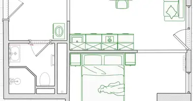 Apartamento 2 habitaciones en Batumi, Georgia