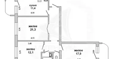 3 room apartment in Muchaviecki sielski Saviet, Belarus