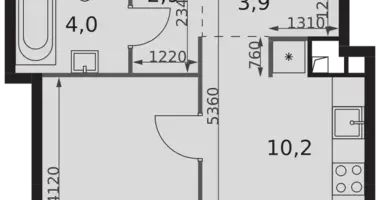 1 room apartment in Moscow, Russia