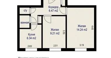 2 room apartment in Minsk, Belarus