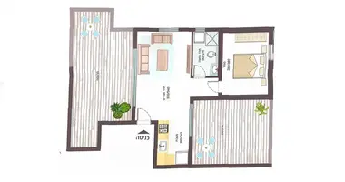Apartamento 2 habitaciones en Asdod, Israel
