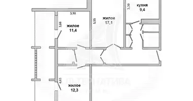 3 room apartment in Muchaviecki sielski Saviet, Belarus