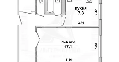 1 room apartment in Muchaviecki sielski Saviet, Belarus