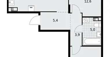 Mieszkanie 2 pokoi w Krasnoye Selo, Rosja