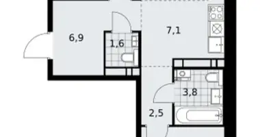 Wohnung 3 zimmer in Kommunarka, Russland