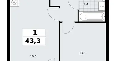 Apartamento 1 habitación en Kommunarka, Rusia