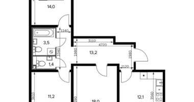Appartement 3 chambres dans Leninsky District, Russie