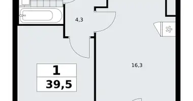 1 room apartment in Kommunarka, Russia