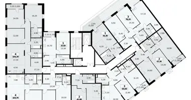 Mieszkanie 2 pokoi w Moskwa, Rosja